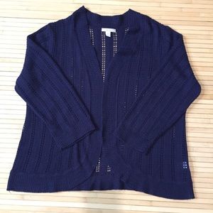 🌈3/20 Dana Buchman navy blue light cardigan